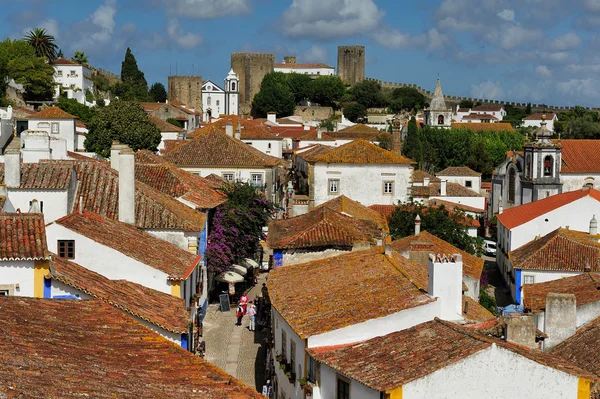 Kasaba obidos, Portekiz görünümünü — Stok fotoğraf