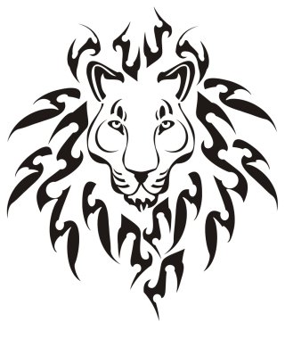 aşiret aslan kafa, vektör