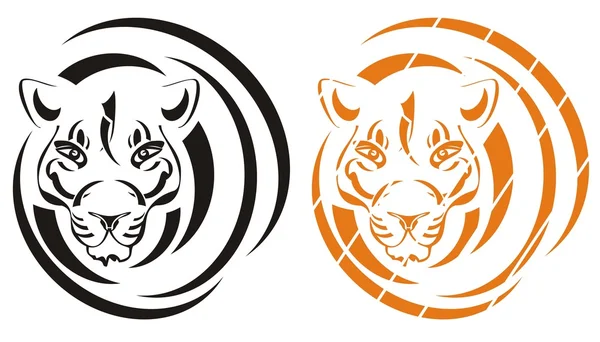 Símbolo de tigre — Vector de stock