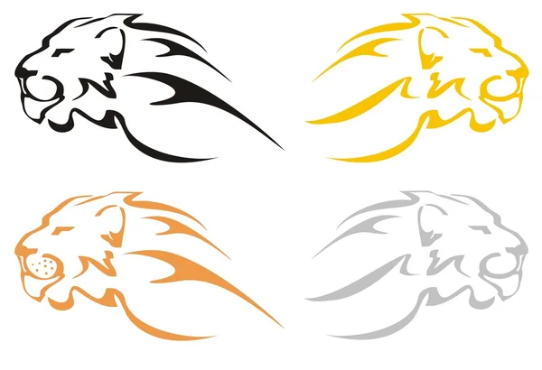 Têtes de lion — Image vectorielle