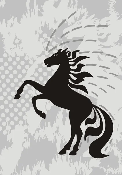 Black horse — Stock Vector