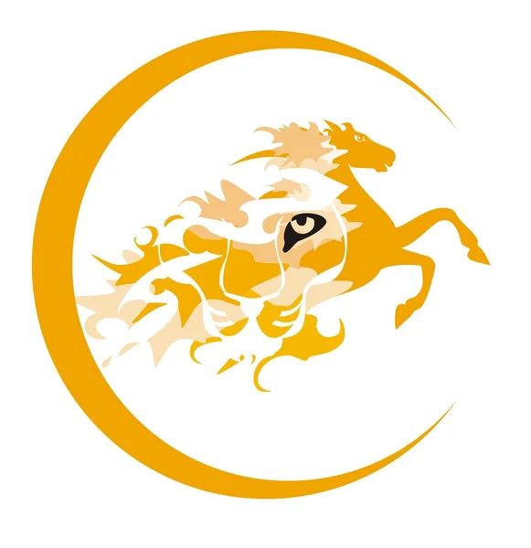 Tigris-ló-szimbólum — Stock Vector