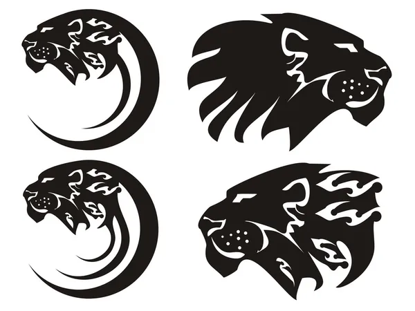 Tribal Leeuw symbolen, vector — Stockvector