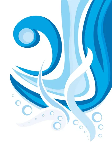 Fondo ondulado abstracto elegante del agua, vector — Vector de stock