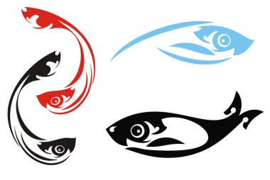 Fish symbols clipart