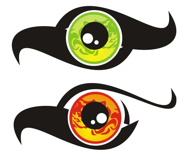 Μάτι σύμβολο με τη μορφή ενός πουλιού — Διανυσματικό Αρχείο
