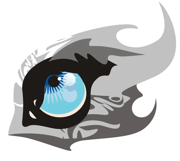 Huge wolf eye — Stock Vector