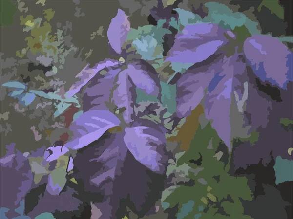 Violet Green Floral Φόντο Σκούρες Αποχρώσεις Για Υφάσματα Φθινόπωρο Σκούρο — Διανυσματικό Αρχείο