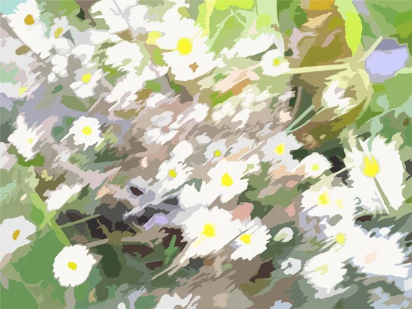織物やプリントのための白緑色の花の背景 要旨壁紙 背景とテクスチャ スクラップブッキング ファブリック製品 カードなどのための白いカモフラージュとグランジー植物の背景 — ストックベクタ