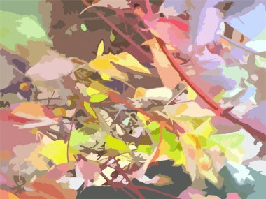 Tatiller, etkinlikler ve tekstil için canlı bir sonbahar bitkisi. Arkaplan ve dokular için parlak çokrenkli yapraklar, tişörtler, kartlar, posterler ve duvar kağıtları, kapaklar, kumaş ürünleri vs..