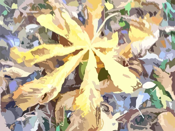 Herbst Hinterlässt Hintergrundbilder Für Drucke Oder Textilien Goldenes Trockenes Kastanienblatt — Stockvektor