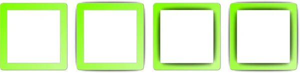 130402 Chartreuse Set di icone di colore verde e bianco per app completa Shadow Square — Vettoriale Stock