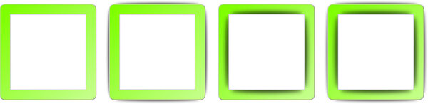 1302 Chartreuse Green and White Colour Full Shadow Square App Icon Set
