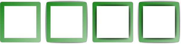 130402 Forest Green and White Colour Full Shadow Square App Icon Set