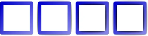 130402 Medium blaue und weiße Farbe voller Schatten Quadrat App-Icon-Set Stockillustration