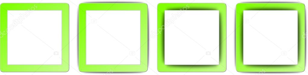 130402 Chartreuse Green and White Colour Full Shadow Square App Icon Set