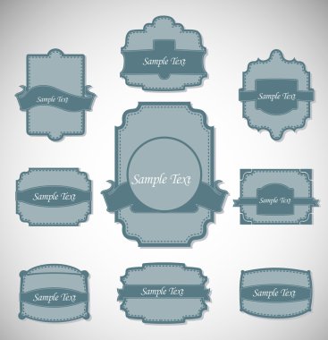 retro vintage Etiketler vektör çizim