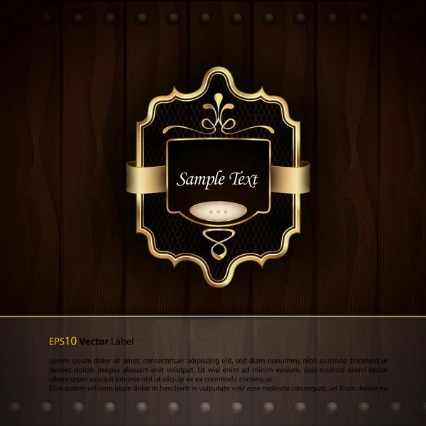 Golden Royal Labels - Presentación elegante — Vector de stock