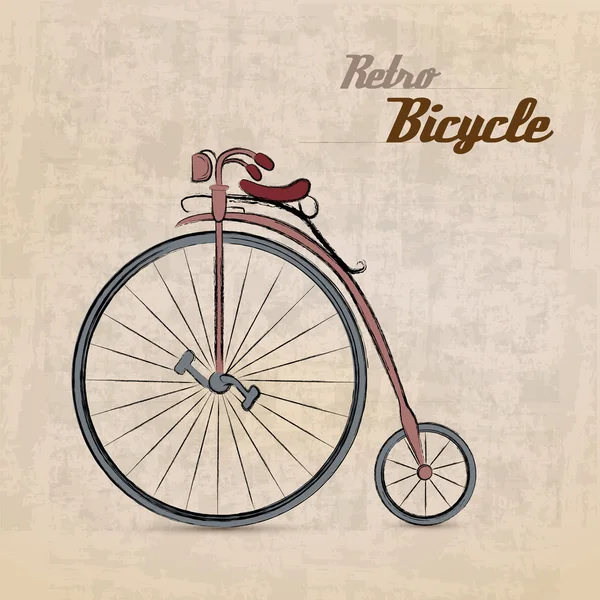 Bicicleta retro vintage — Vetor de Stock