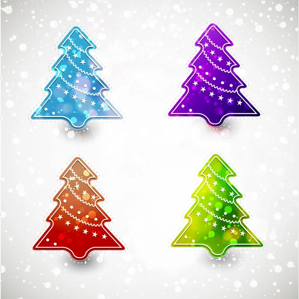 Arbre de Noël coloré — Image vectorielle
