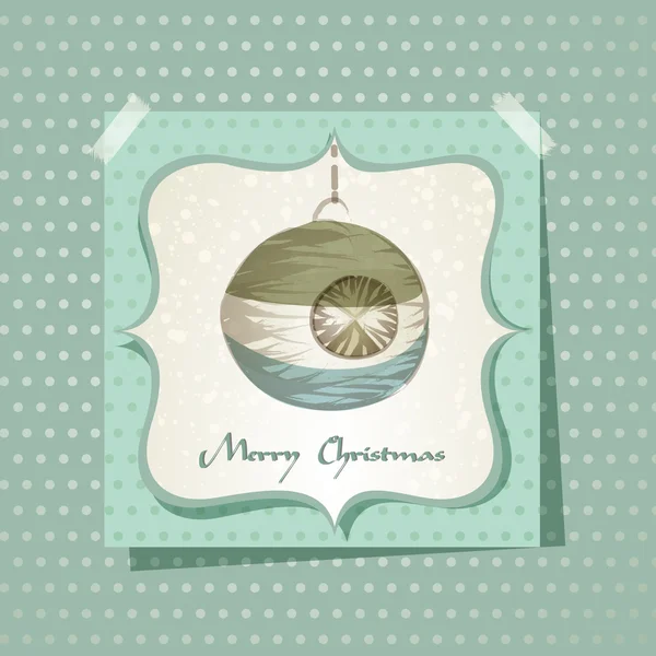 Christmas card - with Christmas ball — Stock Vector