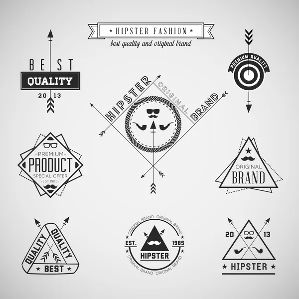 yenilikçi retro vintage etiket kümesi