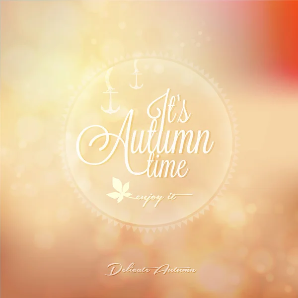 Autumn time Typography — Stock Vector