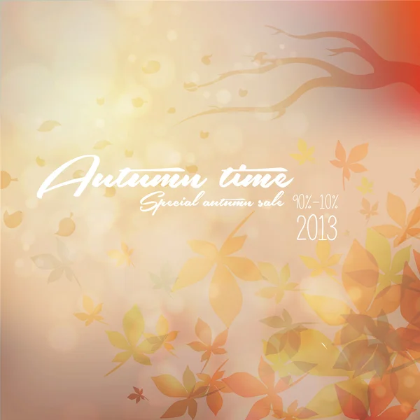 Autumn time vintage background — Stock Vector