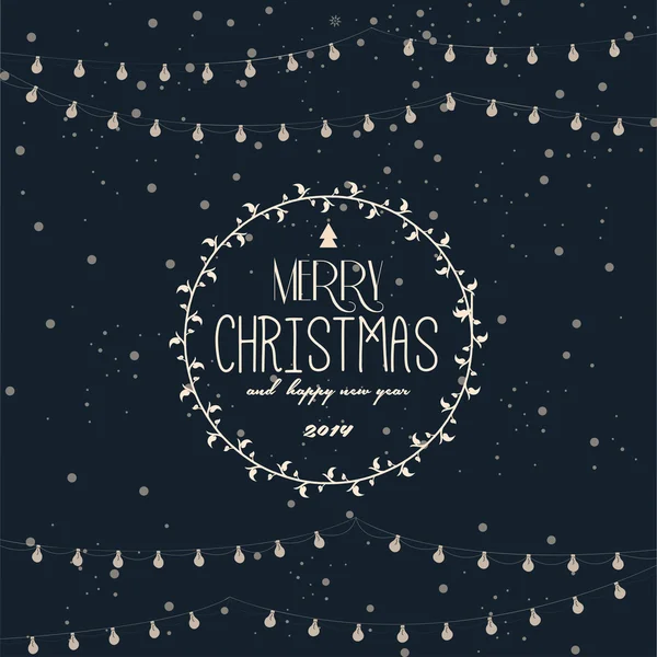 Tarjeta de Navidad estilo Vintage — Vector de stock