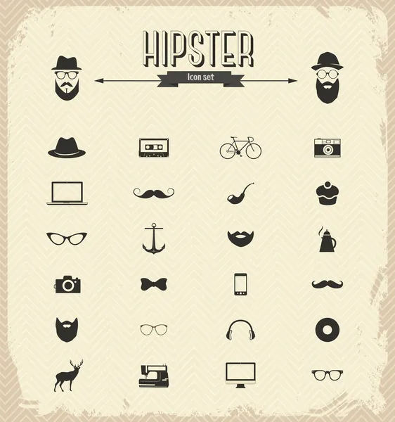 Set di icone hipster — Foto Stock