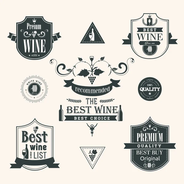 Set de etiquetas de vino — Foto de Stock