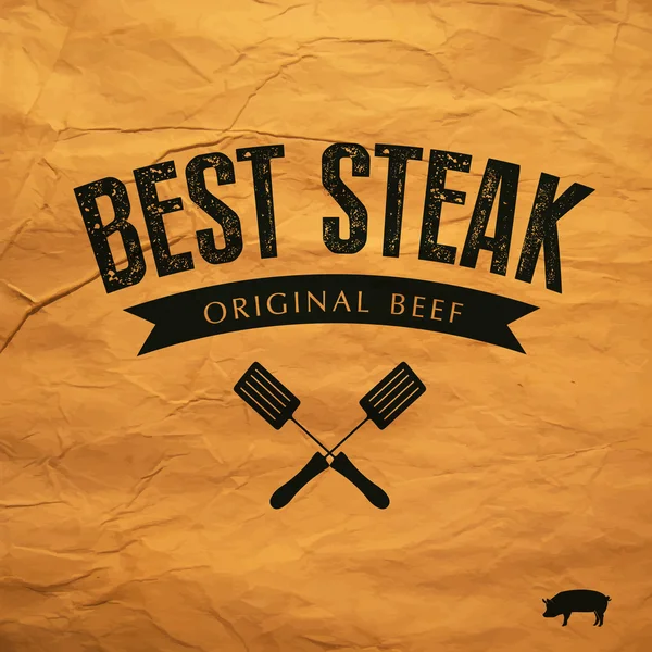 Meilleur label Steak Vecteurs De Stock Libres De Droits