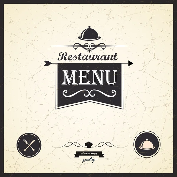 Design de menu restaurante — Vetor de Stock