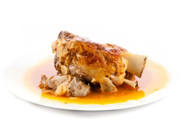 beyaz izole domuz Knuckle