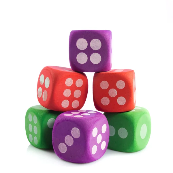 Colorful cubes isolated on white background — Stock Photo, Image