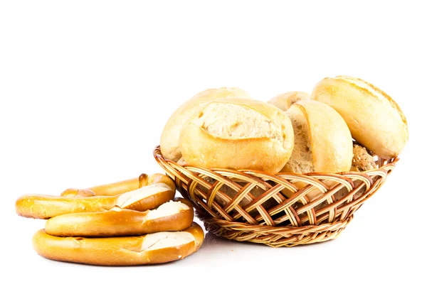 Pane panino isolato su sfondo bianco — Foto Stock