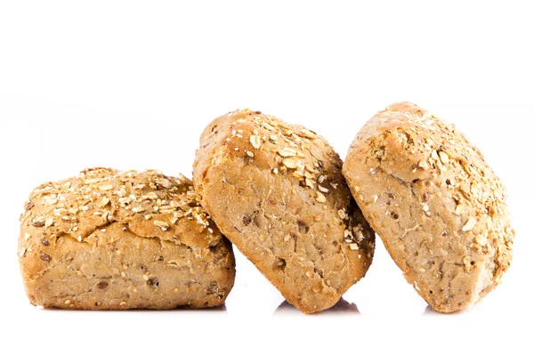 Bun bread isolated on white background — Stock Photo, Image