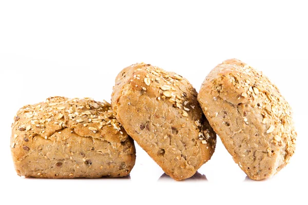 Brötchen Brot isoliert auf weißem Hintergrund — Stockfoto