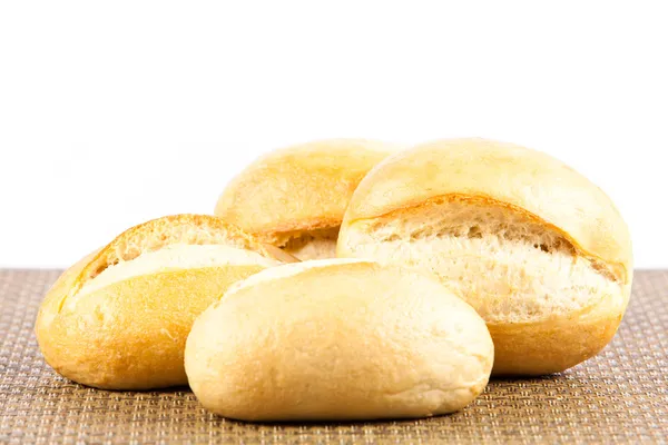빵 빵에 고립 된 흰색 배경 — 스톡 사진