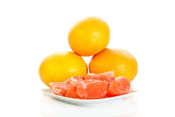 从白色背景分离出来的柚子 — 图库照片