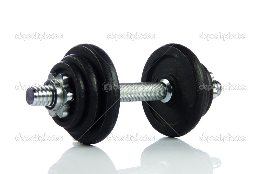 dumbbell weight isolated on white background