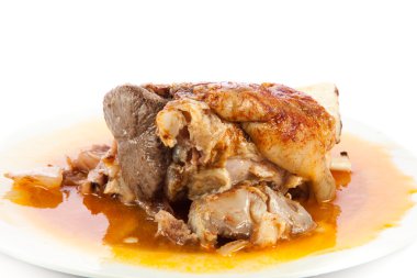 beyaz izole domuz Knuckle