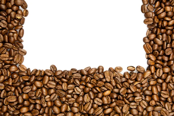 Beans of coffee isolated on white background — Stock Photo, Image