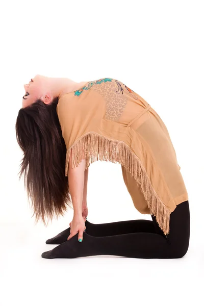 Yoga on white background — Stock Photo, Image