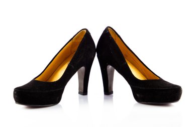 yüksek topuk ayakkabı kadınlar beyaz zemin üzerine