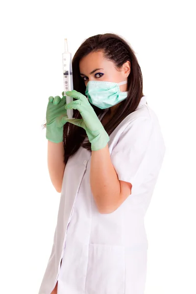 Woman doctor isolated on white background — Stock Photo, Image