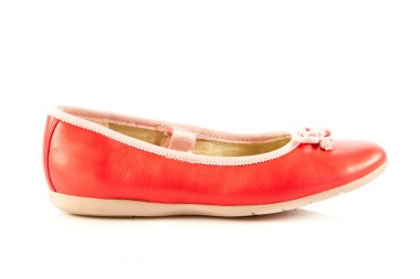 Beyaz arka plan üzerinde izole kız ayakkabıları