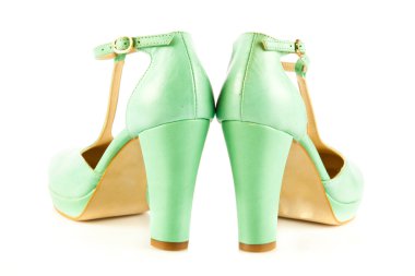 yüksek topuk ayakkabı kadınlar beyaz zemin üzerine