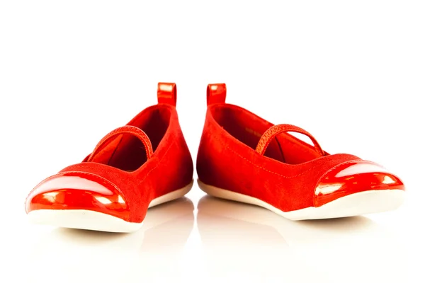 Ragazza scarpe isolate su sfondo bianco — Foto Stock