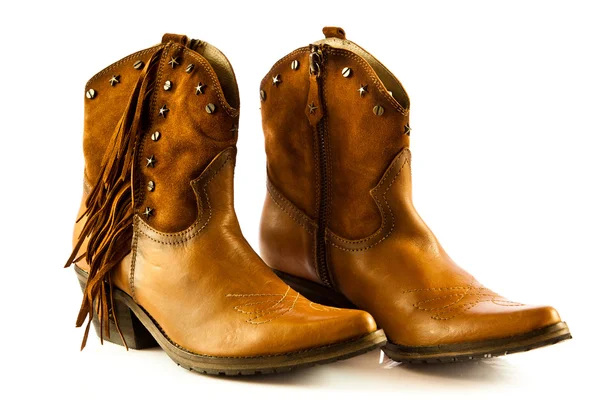 Cowboy schoenen geïsoleerd op een witte achtergrond — Stockfoto